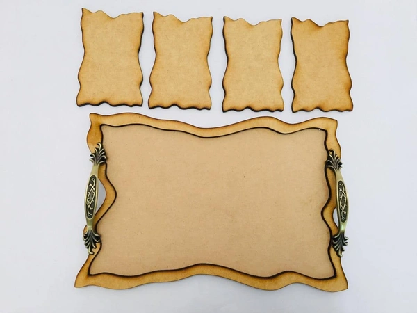 Geode Tray with Brass handle