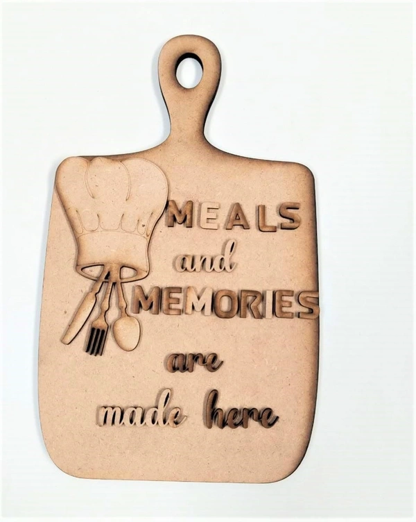 Chopping Board With Text 5 - Meal and Memories