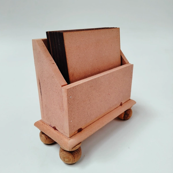 Square Coaster Set With Box Stand with legs