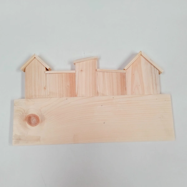 Pine wood name board Mini houses style