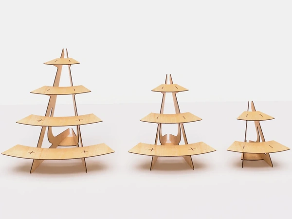 Rounded Stand Shelves - Set of 3