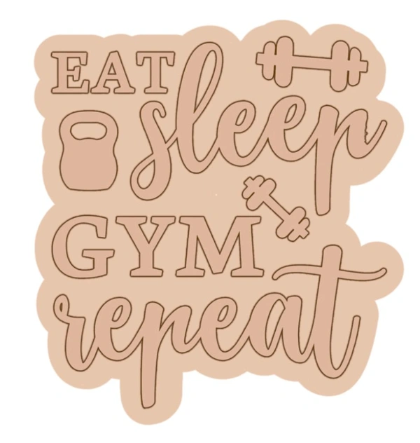 Fridge Magnet - Eat Sleep Gym Repeat 