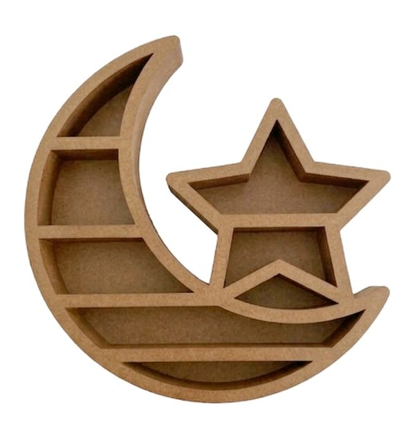 Moon Star Shadow Box With Partition 