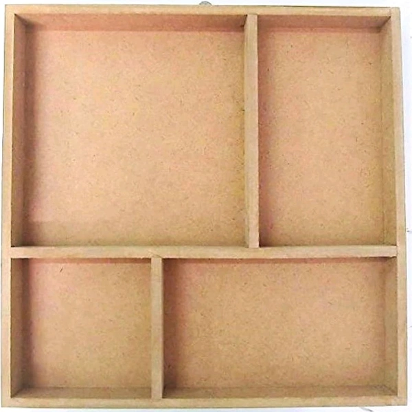 Square Shadow Box With Partition 
