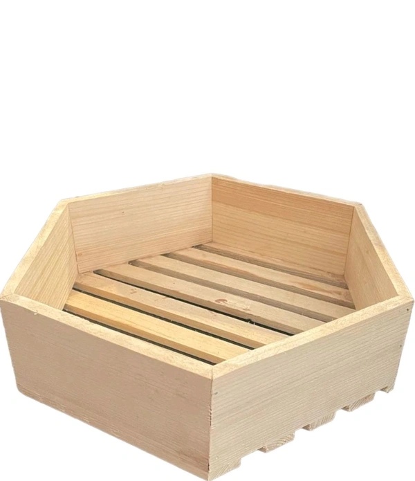 Hexagon Pinewood Tray