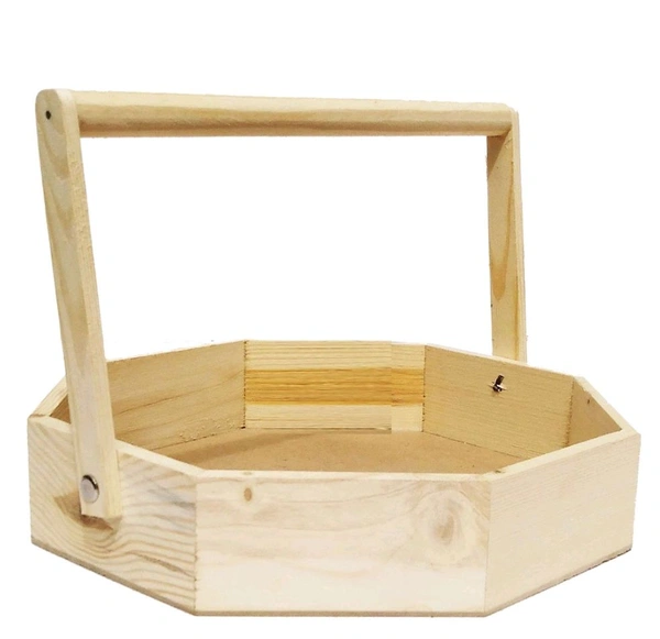 Hexagon Pinewood Tray 