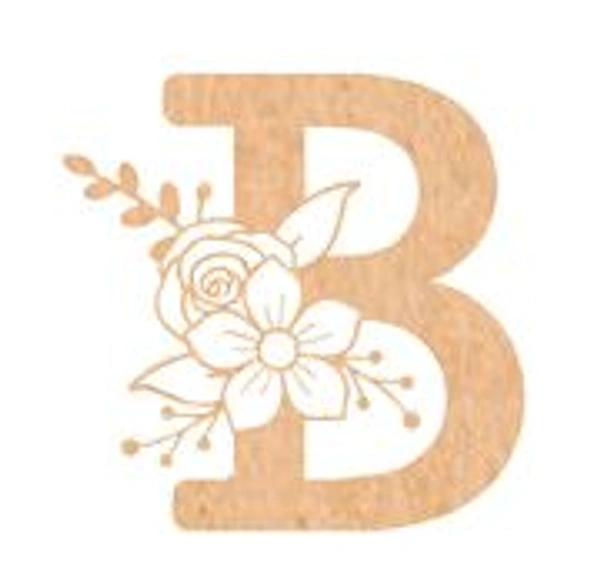 Floral Monogram A-F