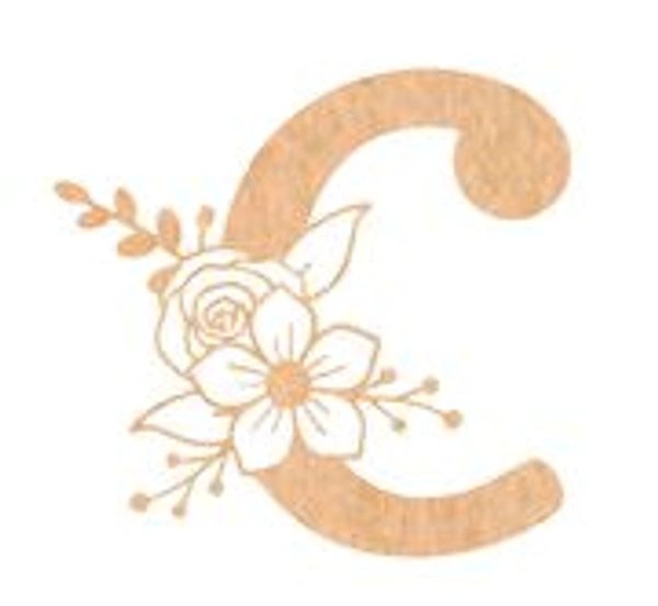 Floral Monogram A-F
