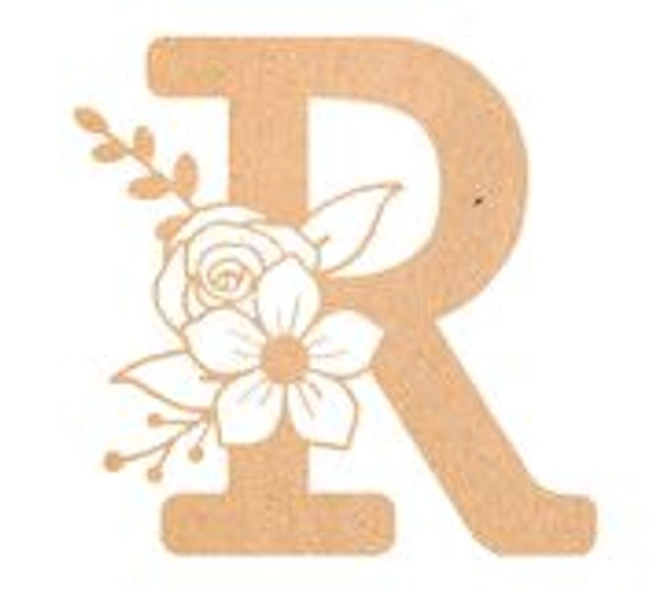 Floral Monogram R-V