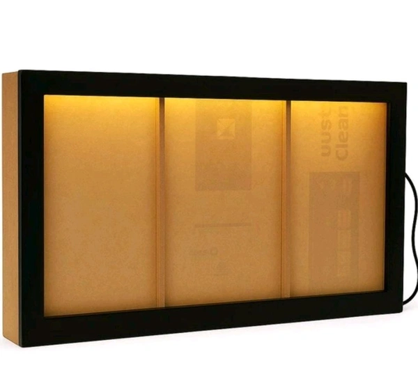 3 Equal Partition Varmala Preservation Frame / Shadow Box With 3 Side LED Light TBD