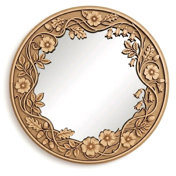 Floral Cut Double Layer Mirror 