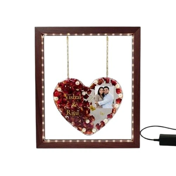 Teakwood LED Photo Preservation Frame