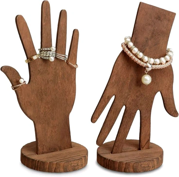 Wooden Hand Form Jewellery Display Stand