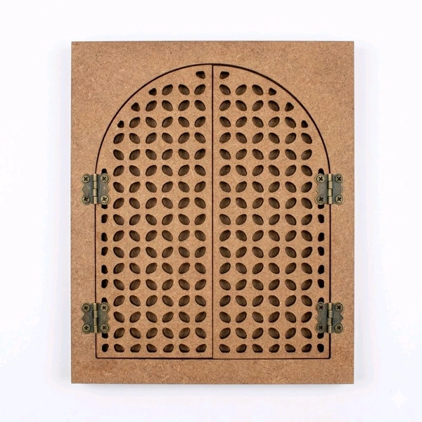 Shreenathji with Jharokha Window With Jali Door - 16 inches