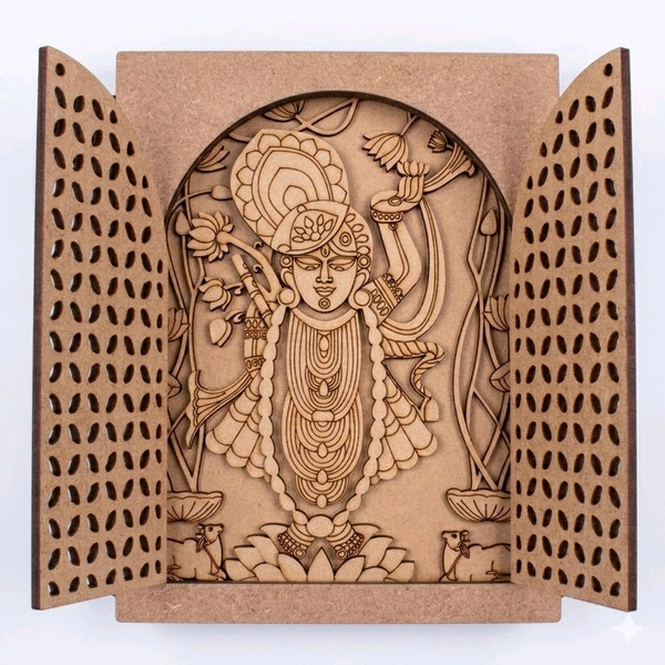 Shreenathji with Jharokha Window With Jali Door - 24 inches