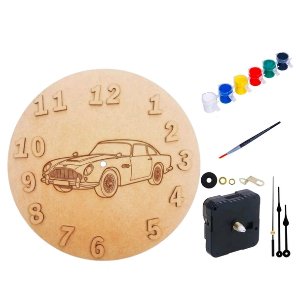 Kids Clock & DIY- Car Theme - 1 piece