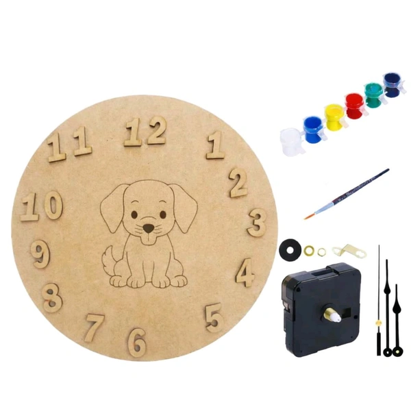 Kids Clock & DIY- Dog Theme - 1 piece