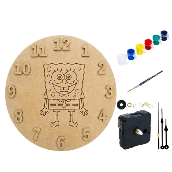 Kids Clock & DIY- Sponge Bob Theme - 1 piece