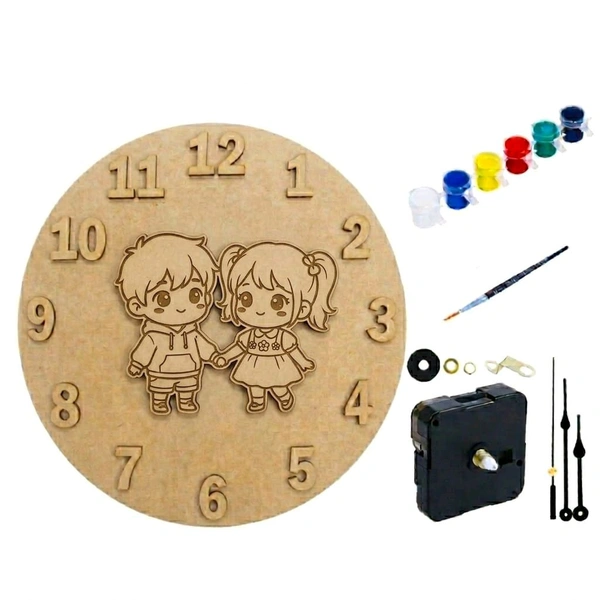 Kids Clock & DIY- Boy-Girl , Brother-sister, Friends Theme - 10 pieces