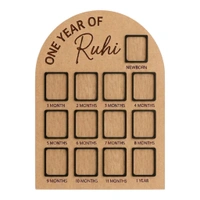 Baby Birthday Frame With 13 Photo - MDF, 18 * 13 inches