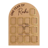 Baby Birthday Frame With 13 Photo - MDF, 18 * 13 inches