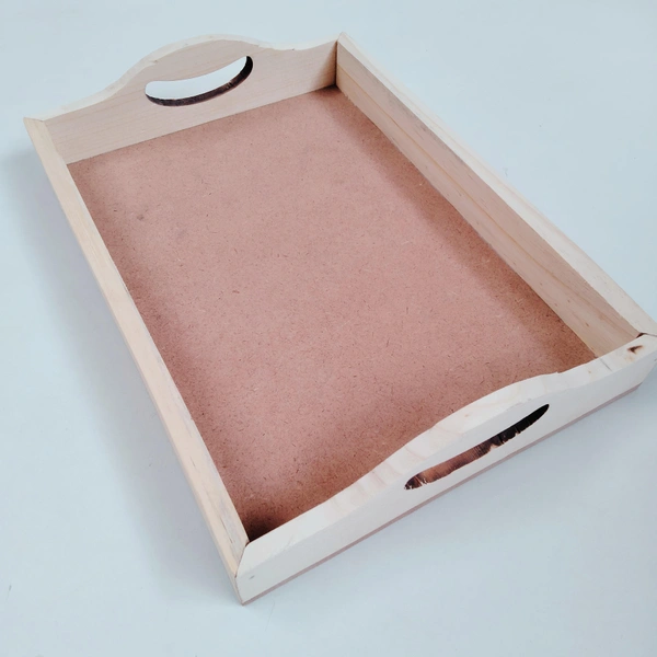 Pinewood Tray / Hamper Curved Handle