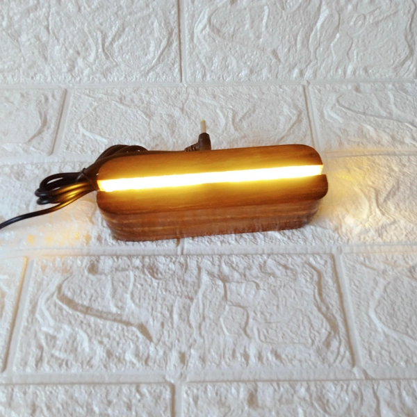 Wooden Stand / Base LED Lamp With Walnut Polish 