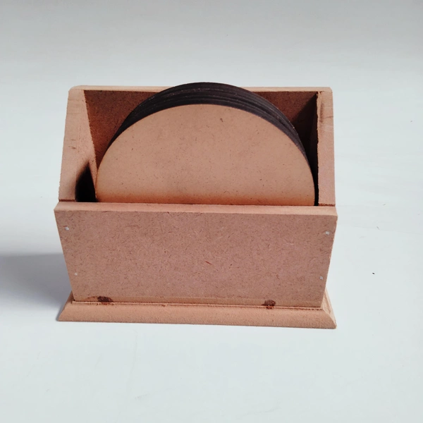 Round Coaster With Box Stand