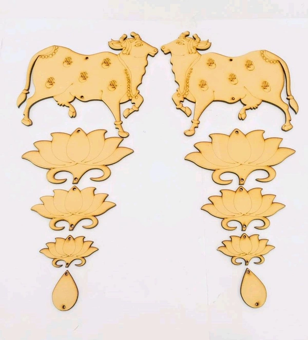 Pichwai Cow & Lotus Set Wall Hanging 