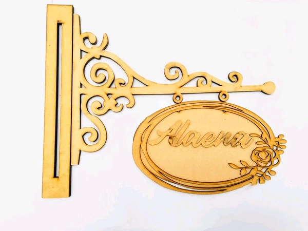 Victorian Style Hanging Name Board