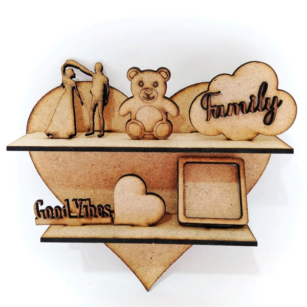 Miniature Shelf - Heart - Good Vibes & Teddy Bear