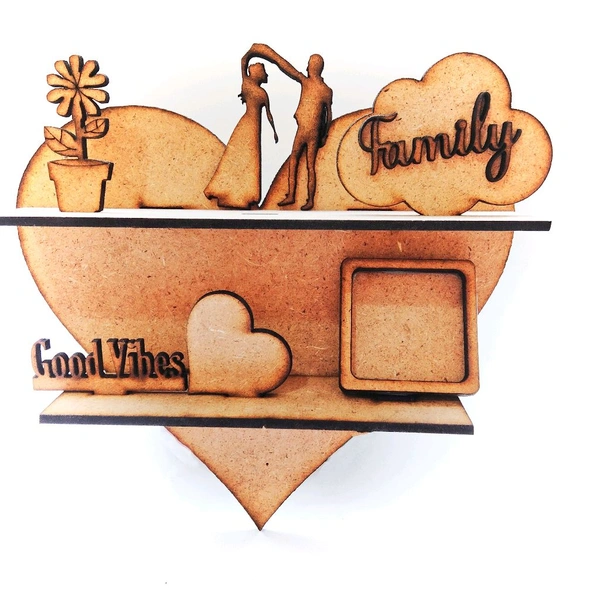Miniature Shelf - Heart - Good Vibes Couple Family 