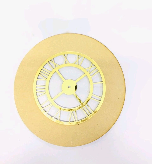 Clock With Golden Acrylic Ring
