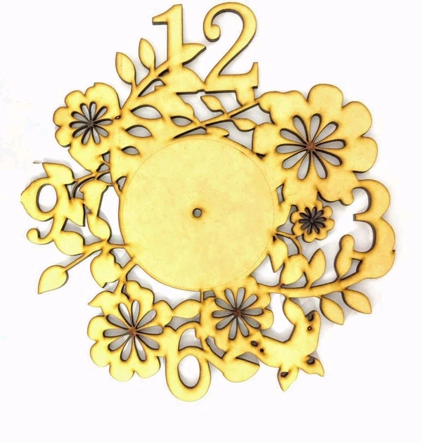 Floral Cutwork Clock