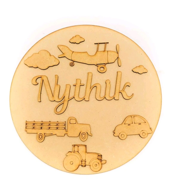 Car Truck Theme Kids Nameboard 