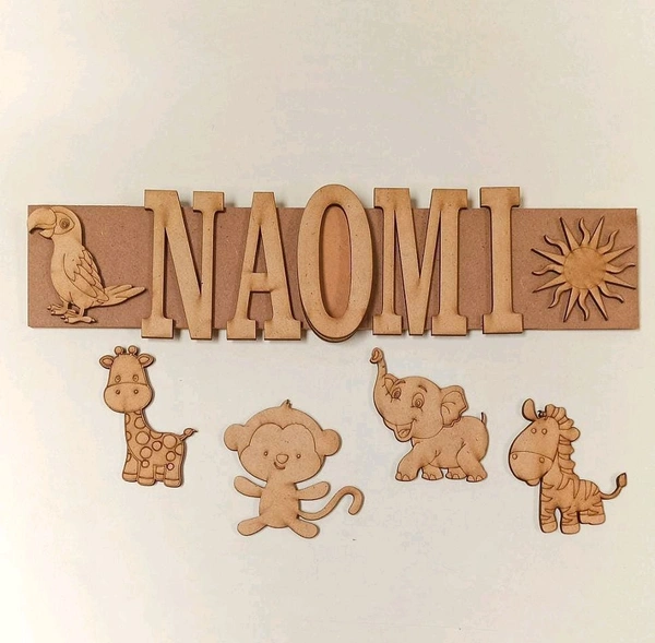 Animal Kingdom Kids Nameboard