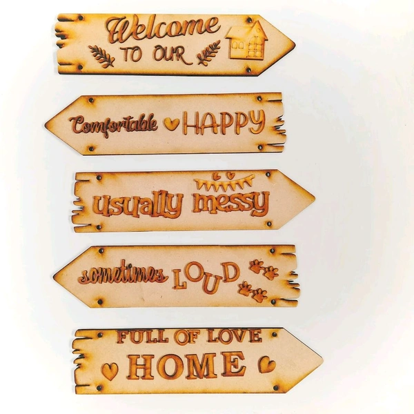 Sentiment Plank Style Family Name Board Welcome To Our