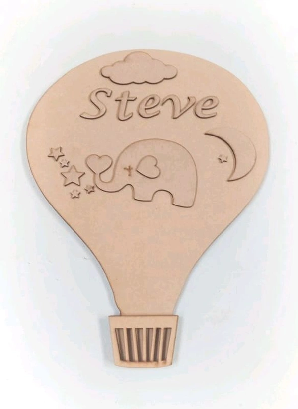 Hot Air Balloon Kids Name Board