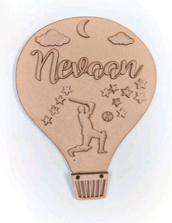 Hot Air Balloon Kids Name Board