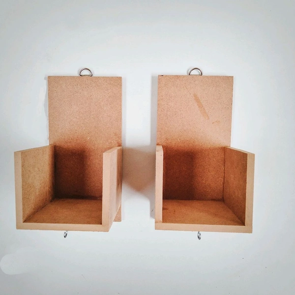 Box Style Floating Wall Shelf Diya Stand 