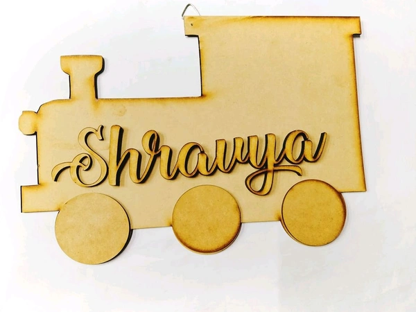 Train Theme Kids Name Board