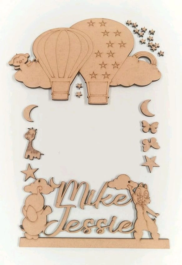 Hot Air Balloon Theme Kids Name Board 