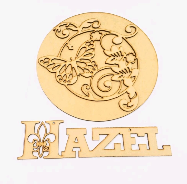 Butterfly Double Layer Name Board