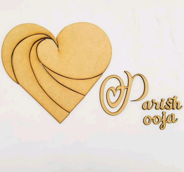 Heart Couple Name Board