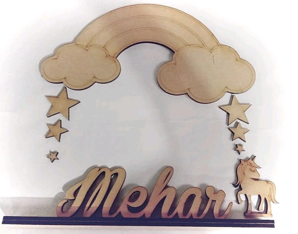 Rainbow Kids Name Board