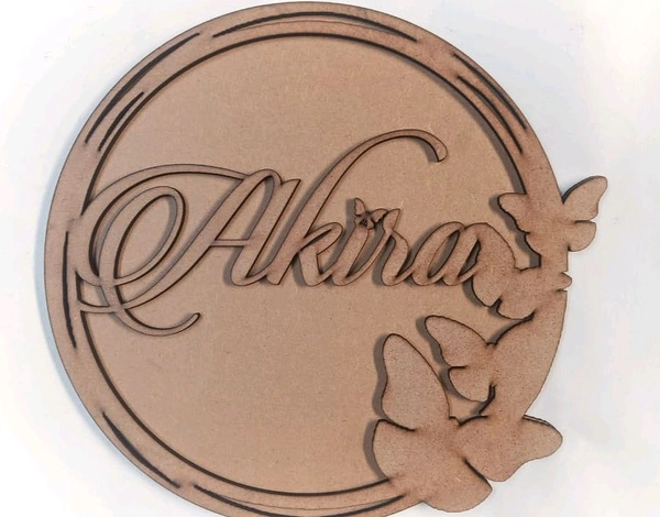 Butterfly Double Layer Name Board 