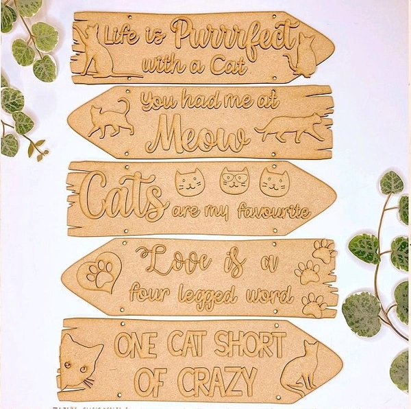 Sentiment Plank Wall Decor Purrfect