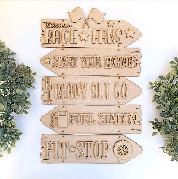 Sentiment Plank Wall Decor Race Fans