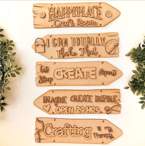 Sentiment Plank Wall Decor Happy Place Crafting 
