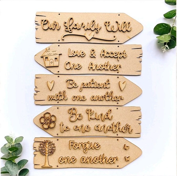 Sentiment Plank Wall Decor Family 